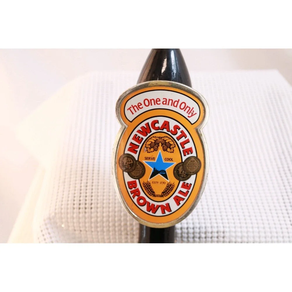 Newcastle Brown Ale Beer Tap Handle Pub Bar Breweriana Black Gold 10”